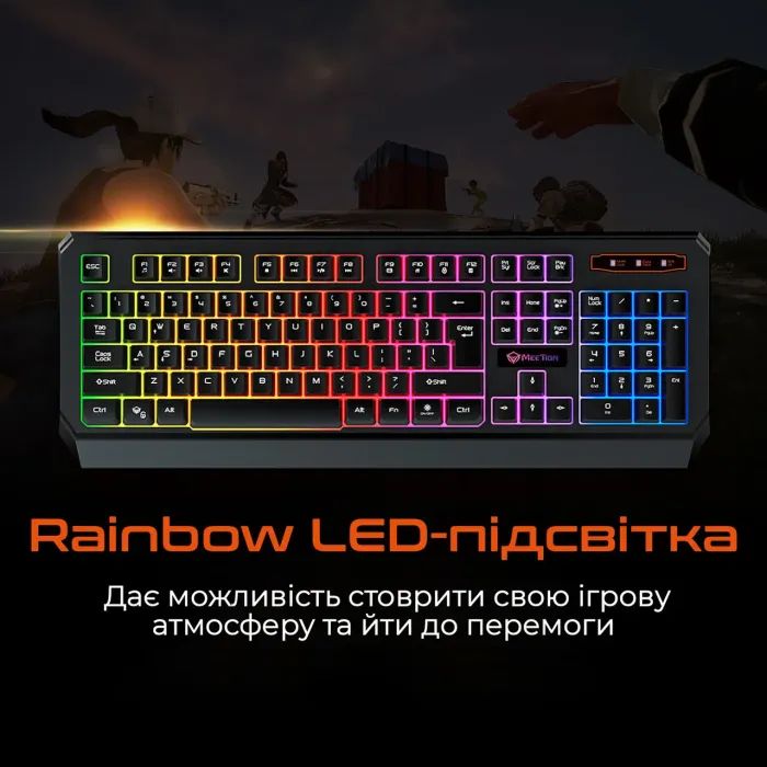 Клавіатура Meetion K9320 USB UA Black (MT-K9320-A-RUA) зображення 5
