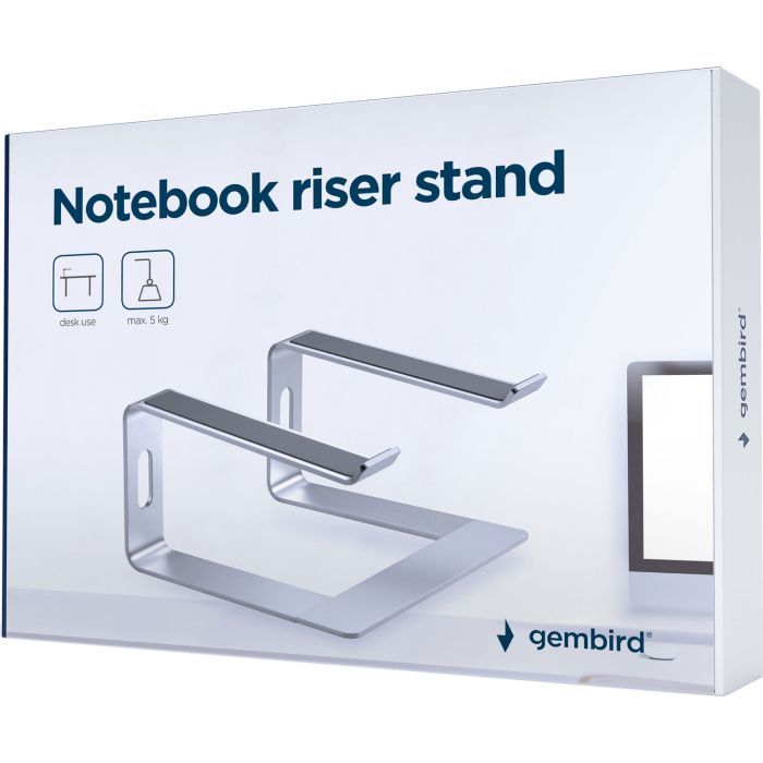 Подставка для ноутбука Gembird до 15.6", алюминий (NBS-D1-01) изображение 5