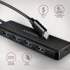 Концентратор AXAGON USB-C to 4xUSB 3.0 black (HUE-C1C) зображення 2