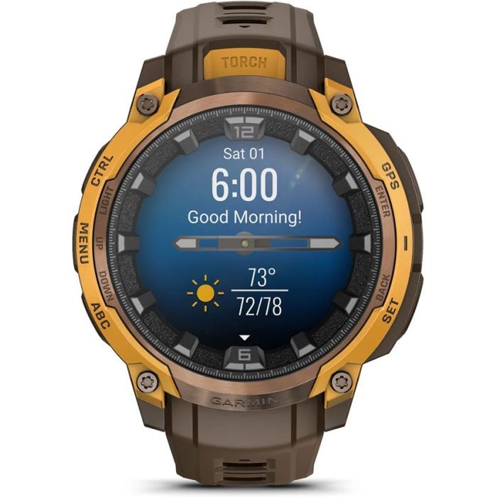 Смарт-часы Garmin Instinct Crossover AMOLED, BronzeSunburst/Cocoa, GPS смарт-годинник (010-03398-01) изображение 10