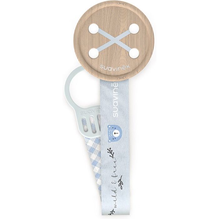 Кліпса для пустушок Suavinex Wild & Free, сіра (309130)