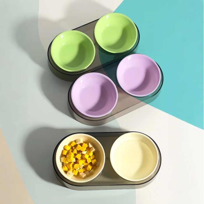 Посуда для кошек Me&Pet Миска двойная зеленая (NMP28-2) изображение 10