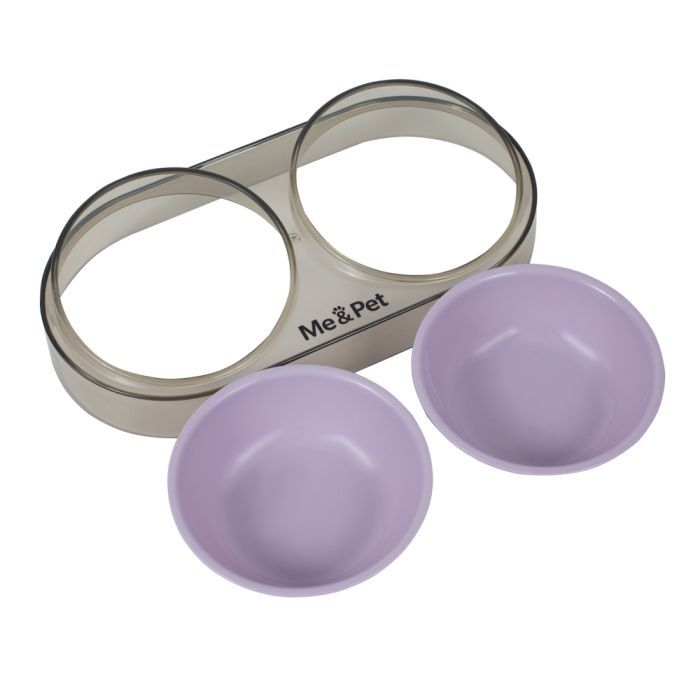 Посуда для кошек Me&Pet Миска двойная зеленая (NMP28-2) изображение 4