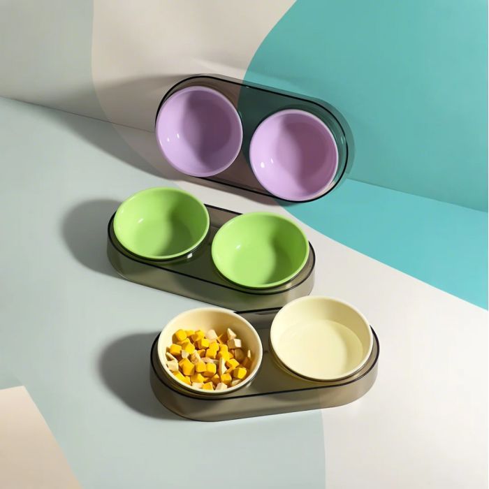 Посуда для кошек Me&Pet Миска двойная зеленая (NMP28-2) изображение 9