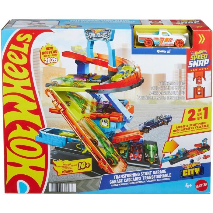 Автотрек Hot Wheels City Гараж-трансформер для трюків (JHL94)