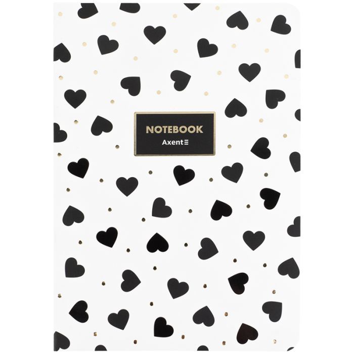 Книга записна Axent A5 Black&White, 80 аркушів клітинка (8700-26-A)