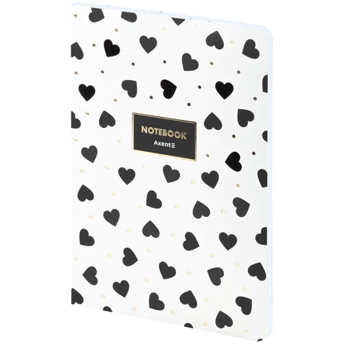 Книга записна Axent A5 Black&White, 80 аркушів клітинка (8700-26-A) зображення 2