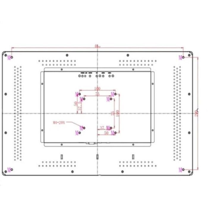 POS-монітор Detaik 21.5" (16*9) 1920*1080, multitouch, VGA, HDMI, USB, ip65, metal case (DTK-2115) зображення 3