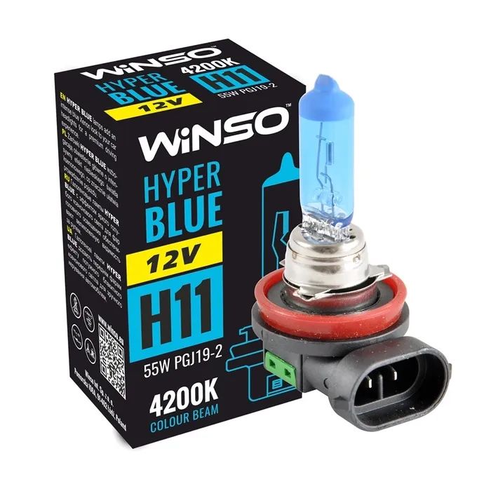 Автолампа WINSO H11 HYPER BLUE 4200K 55W PGJ19-2 (712820) изображение 2
