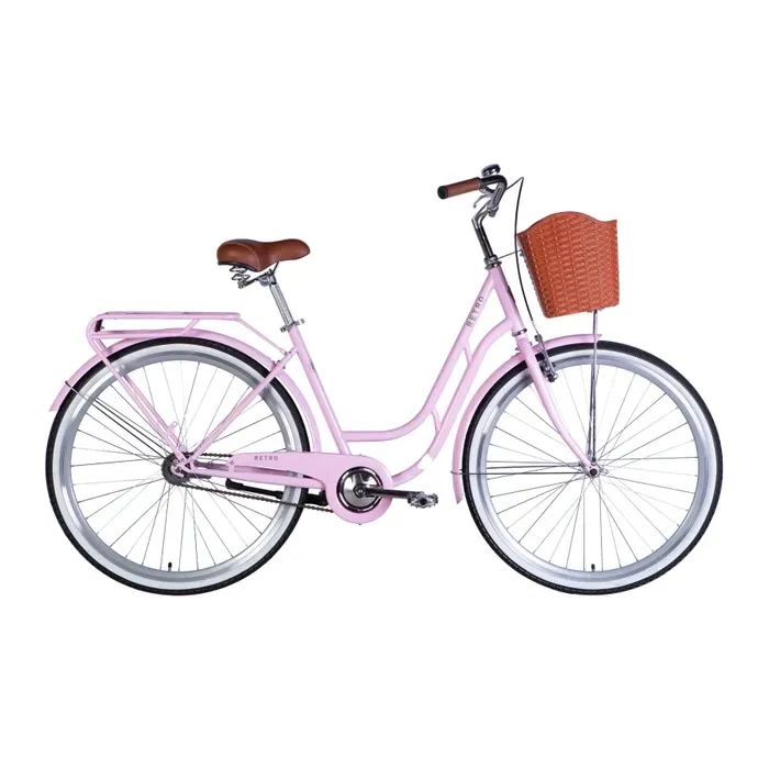 Велосипед Dorozhnik 28" RETRO Velosteel рама-19" ST 2025 світло-рожевий (OPS-D-28-430)