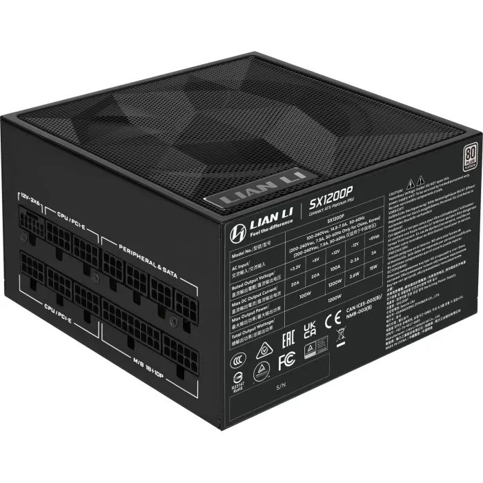 Блок питания Lian Li 1200W SX1200P Black (G9P.SX1200P.B000.EU) изображение 3