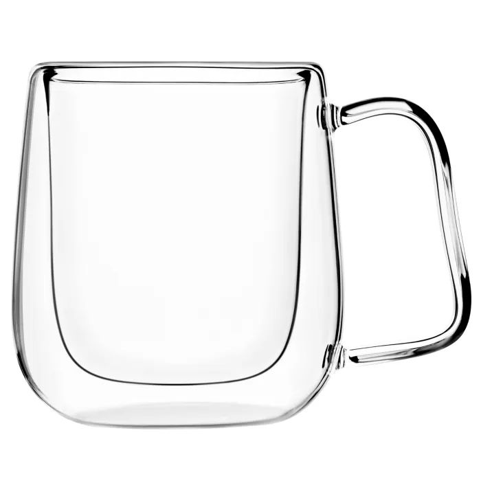 Набор чашек Ardesto 250мл, 2шт, боросилікатне скло, прозорий (AR2625BPR)