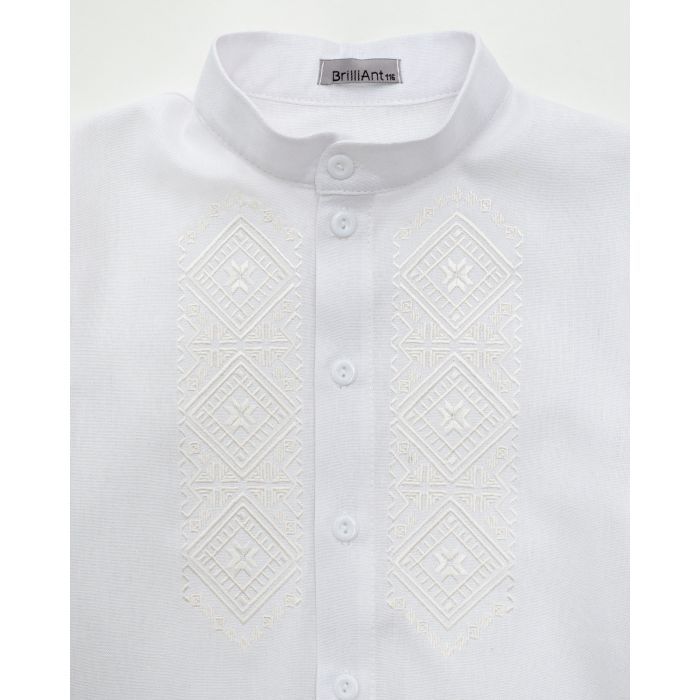 Рубашка детская Brilliant с вишивкой Карпаты (24113-134B-cream) изображение 2