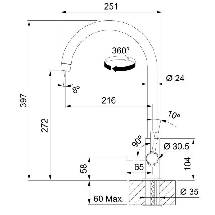 Смеситель Franke Lina J Clear Water (120.0730.807) изображение 8