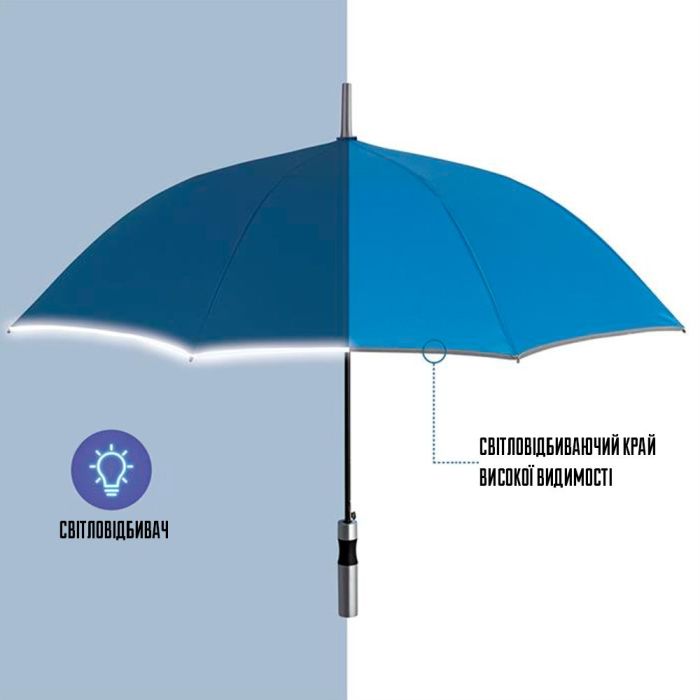 Зонт Perletti Reflecting тростина, з системою антивітер, чорна (P96014-01) изображение 3