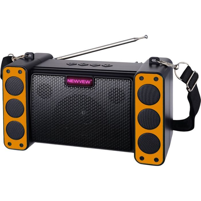 Акустическая система NEWVEW NV-9172 Solar Panel/BT/USB/TF/FM Black (NWVW-NV-9172-BK) изображение 3