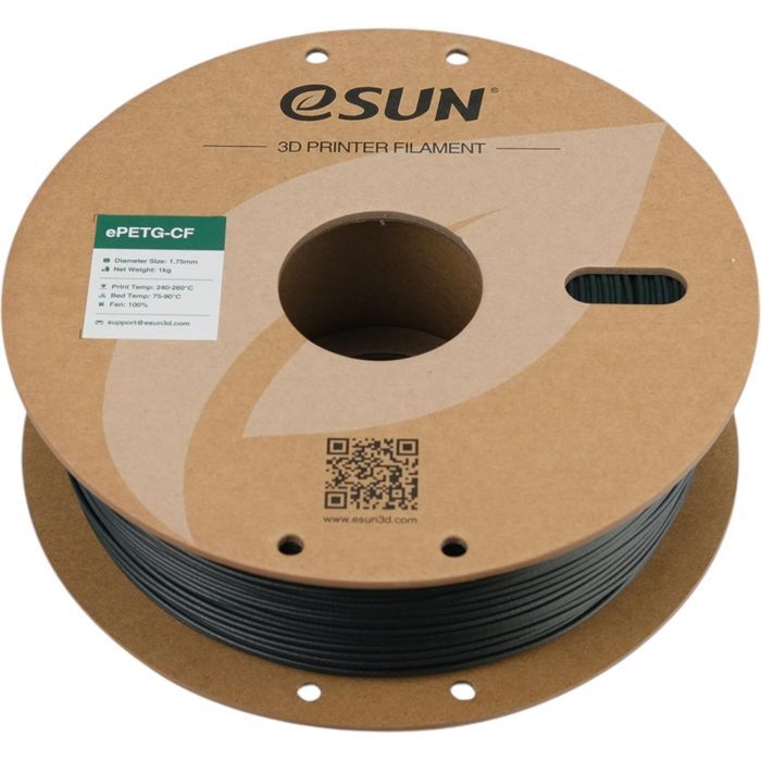 Пластик для 3D-принтера eSUN ePETG-CF 1,75mm 1kg BLACKISH GREEN (EPETG-CF-P175BG1) зображення 3