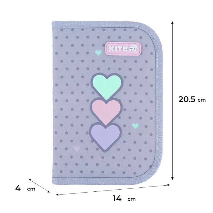 Пенал Kite Lovely 621 , без наповнення, 1 відділення, 1 відворот (K26-621-3) зображення 6