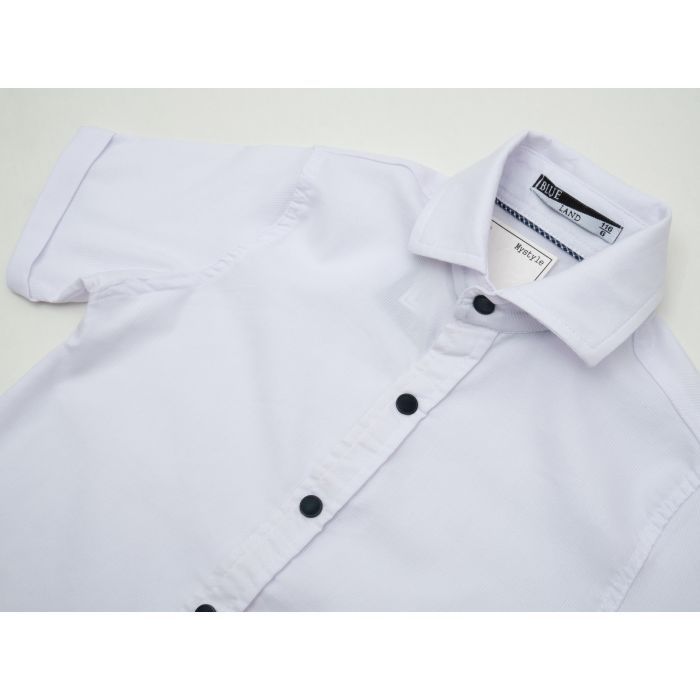 Рубашка детская Blueland с коротким рукавом (13911-116B-white) изображение 3