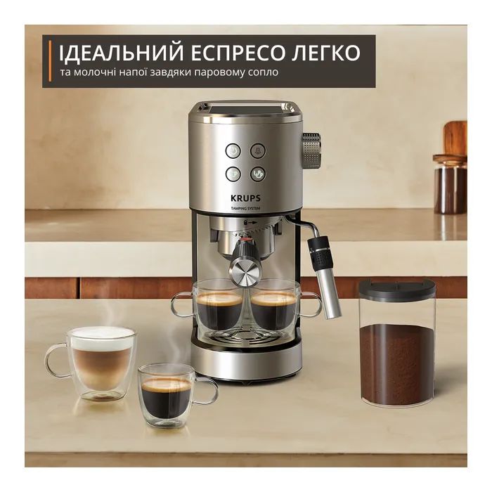 Рожковая кофеварка эспрессо Krups XP499EE0 изображение 2