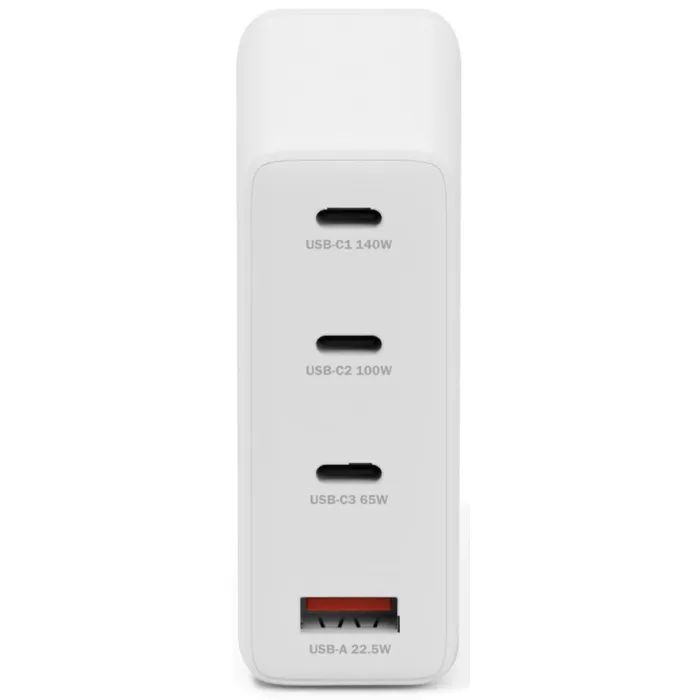 Зарядное устройство Digitus 3xUSB-C + 1xUSB PD140W GaN white (DA-10305) изображение 3