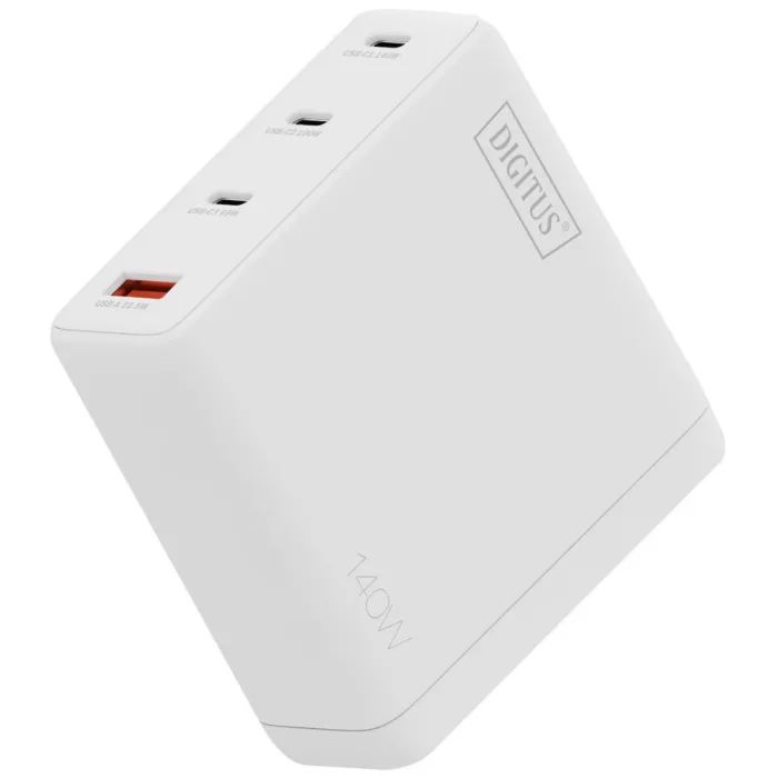 Зарядное устройство Digitus 3xUSB-C + 1xUSB PD140W GaN white (DA-10305) изображение 4