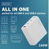 Зарядное устройство Digitus 3xUSB-C + 1xUSB PD140W GaN white (DA-10305) изображение 5