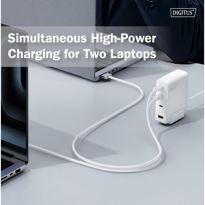 Зарядное устройство Digitus 3xUSB-C + 1xUSB PD140W GaN white (DA-10305) изображение 7