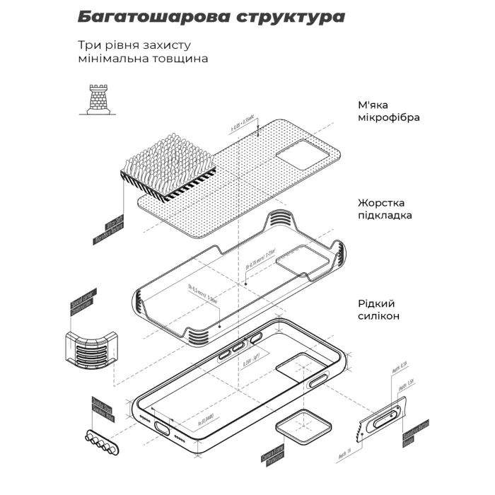 Чохол до мобільного телефона Armorstandart ICON Tecno Spark Go 3 4G Lavender (ARM91389) зображення 6