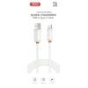 Дата кабель USB 2.0 AM to USB-C 1.0m 3A white XO (XO-CB-300UC-WH) изображение 2