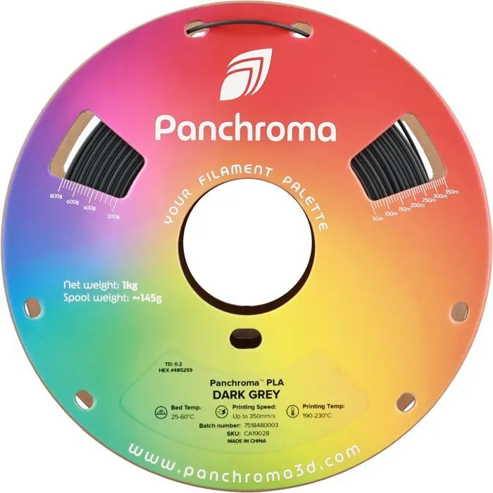 Пластик для 3D-принтера Polymaker PLA Panchroma 1,75mm 1kg Dark grey (CA19028) зображення 2