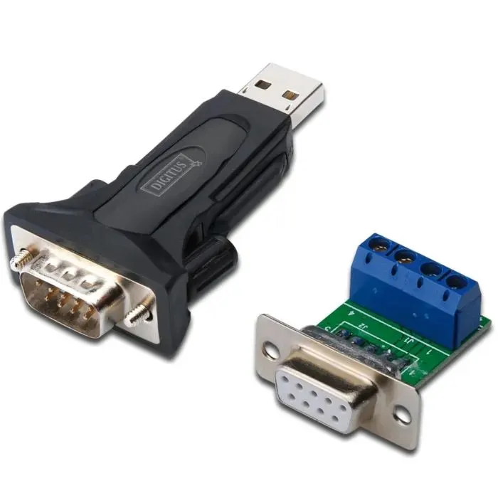 Перехідник USB to COM RS232/RS485 black Digitus (DA-70157)