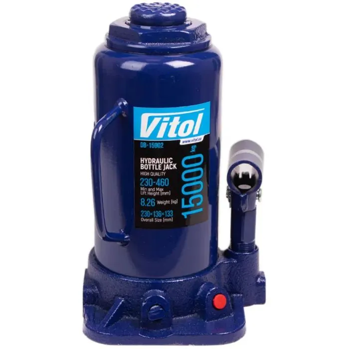 Домкрат Vitol DB-15002/T91504, телескопічний, гідравлічний, 15т, min 230мм, max 460мм (DB-15002)