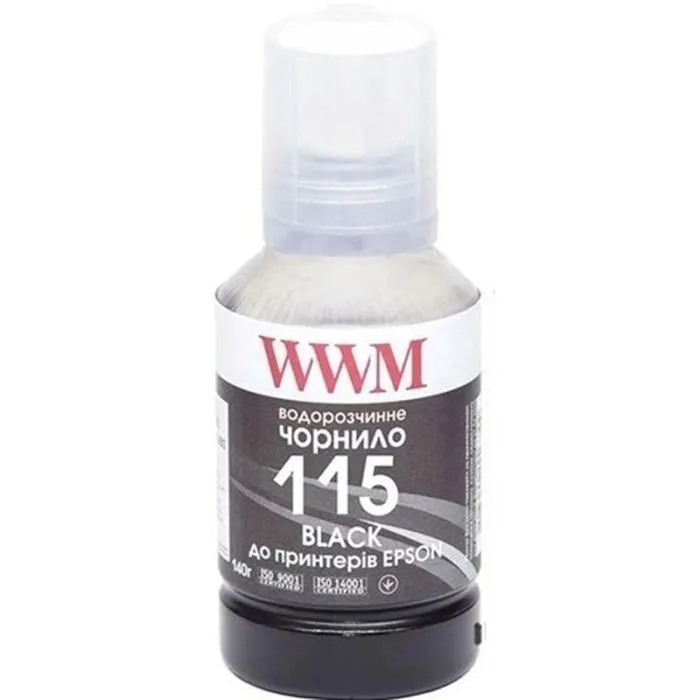Чернила WWM Epson L8160/L8180 140г Black (E115Bk) KeyLock (E115Bk-WWM)