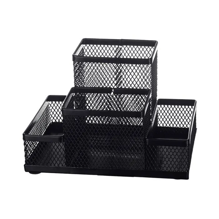 Подставка для мелочей Buromax 154 x 103 x 100 мм, металлическая, черная (BM.6246-01)