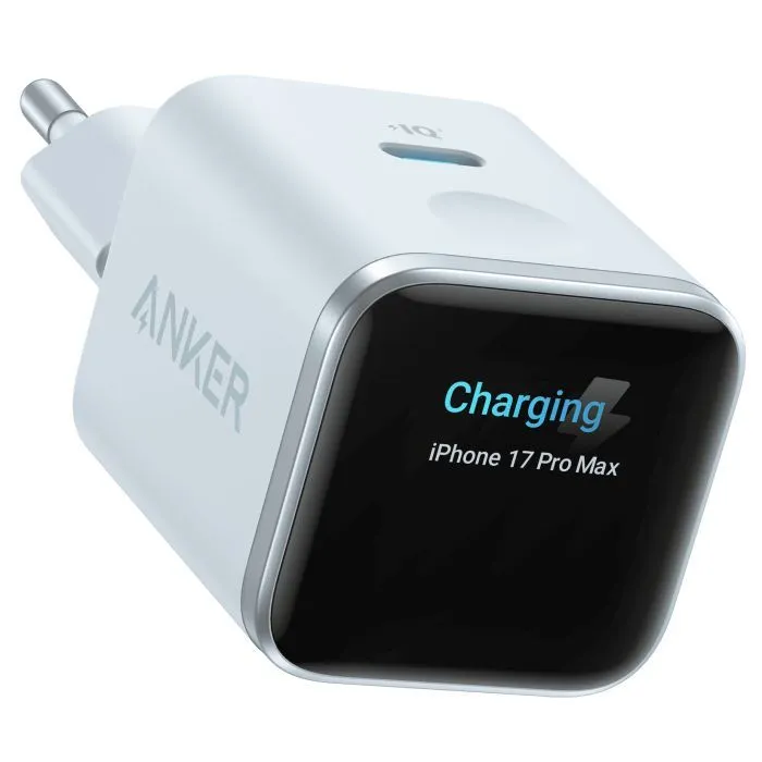 Зарядное устройство Anker USB-C 45W Smart Display blue (A121DG31)