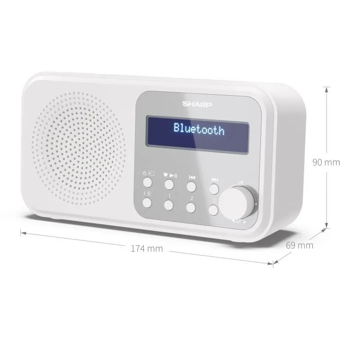Портативний радіоприймач Sharp DR-P420 White (DR-P420WH) зображення 7