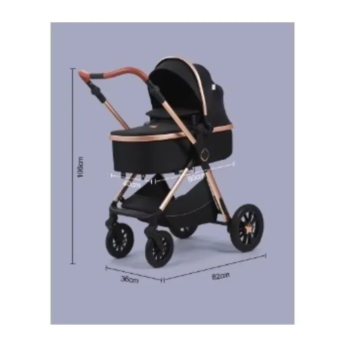 Коляска Kidilo 3в1 H2D (Black) (1111556) зображення 4
