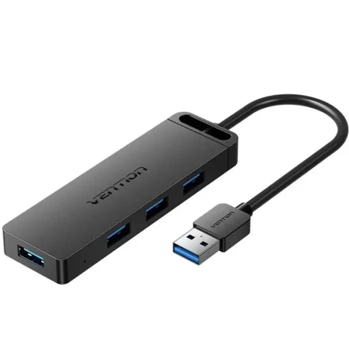 Концентратор Vention USB 3.0 to 4xUSB 3.0 1.0m power supply black (CHLBF-SCB2)