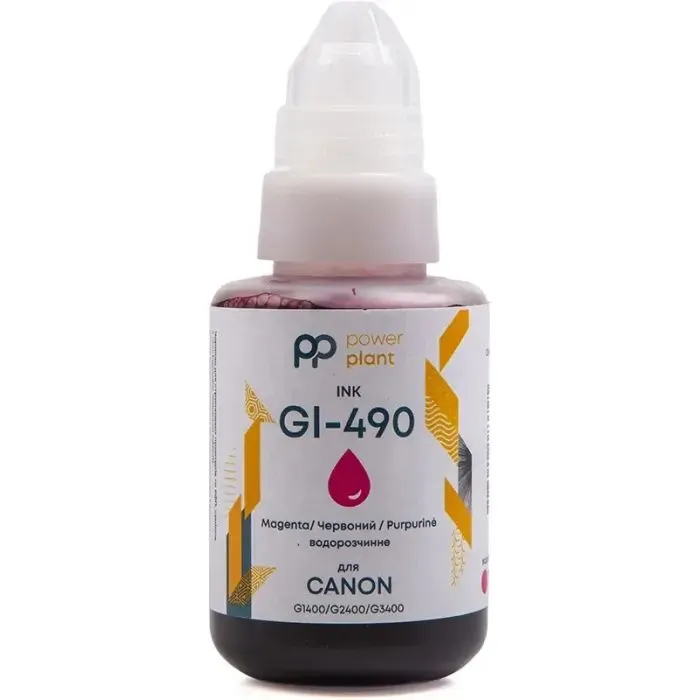 Чорнило PowerPlant Canon GI-490 G1400/G2400/G3400 140г Magenta (PP490M)