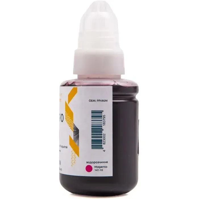 Чорнило PowerPlant Canon GI-490 G1400/G2400/G3400 140г Magenta (PP490M) зображення 2