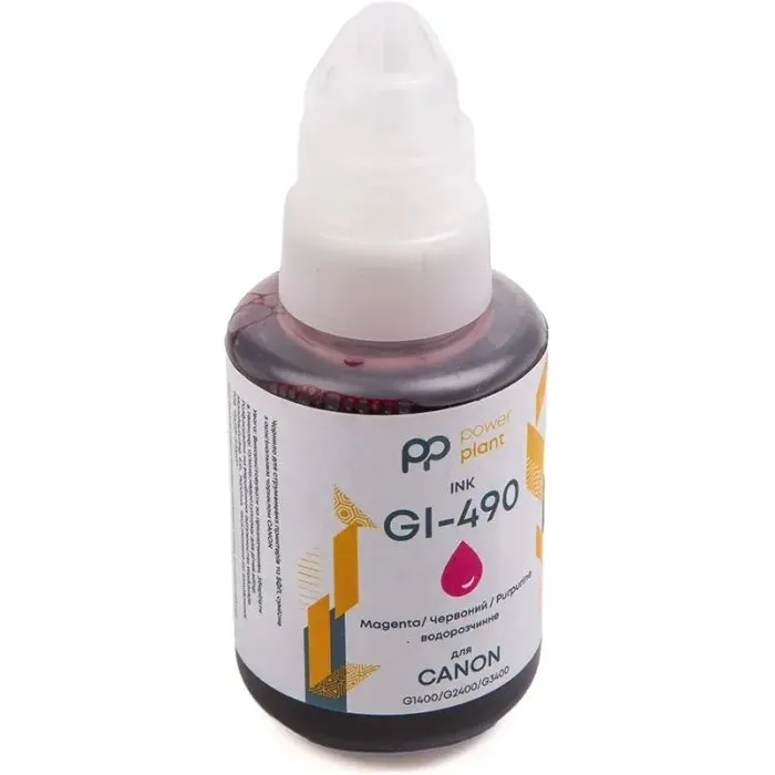 Чорнило PowerPlant Canon GI-490 G1400/G2400/G3400 140г Magenta (PP490M) зображення 3