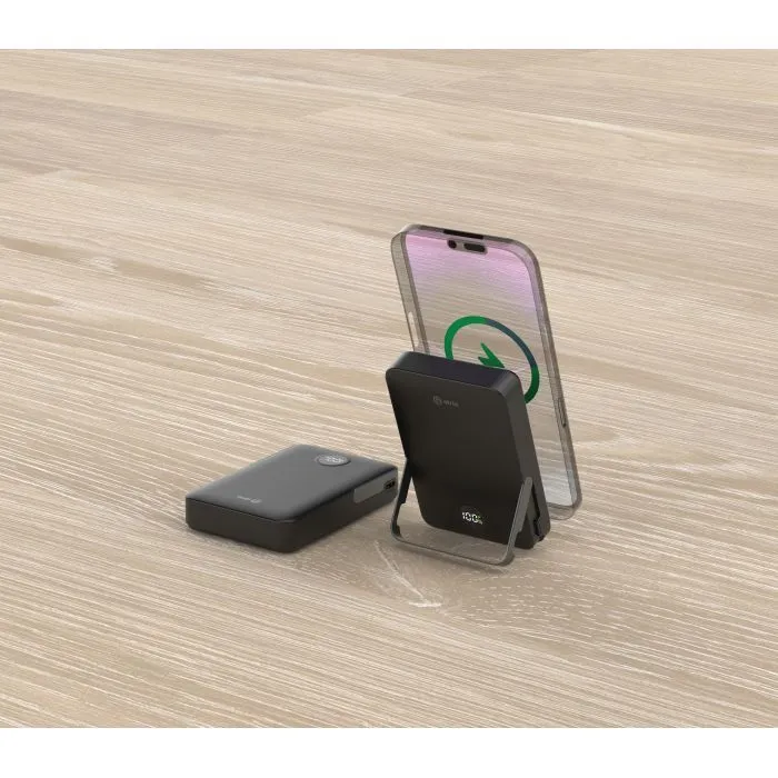 Батарея універсальна Atria 10000mAh, PD/20W, 15W Wireless MagSafe, Black (WPD-W57B) зображення 10