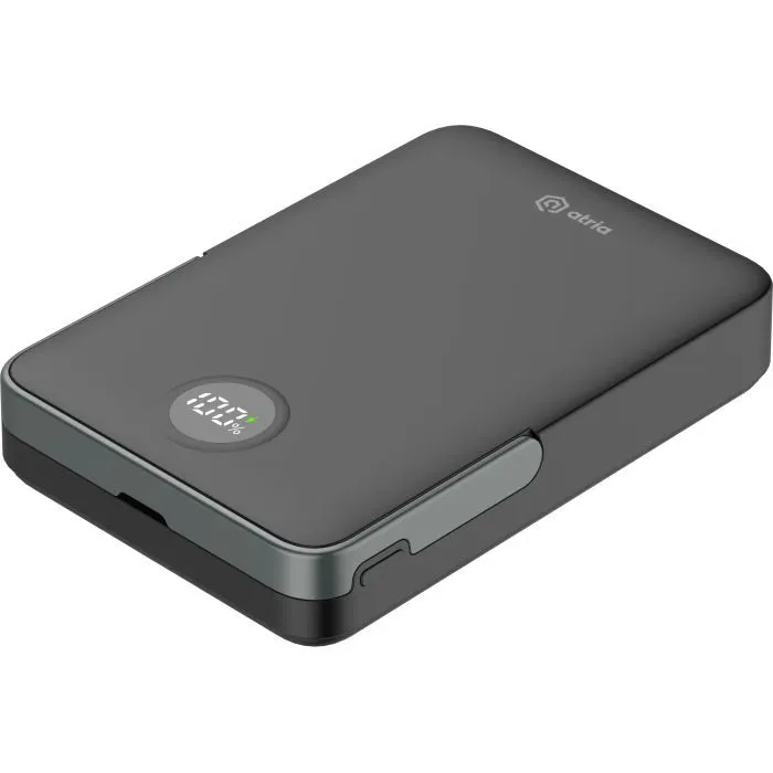 Батарея універсальна Atria 10000mAh, PD/20W, 15W Wireless MagSafe, Black (WPD-W57B) зображення 7