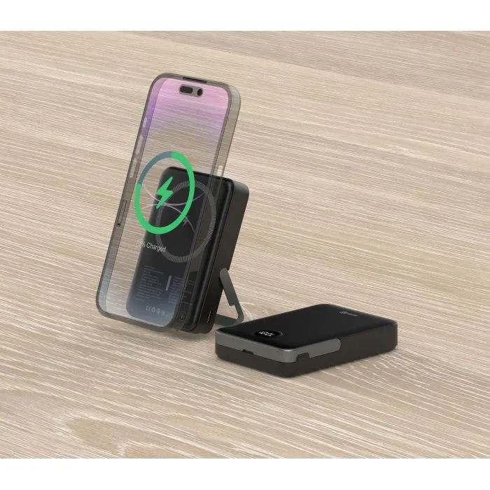 Батарея універсальна Atria 10000mAh, PD/20W, 15W Wireless MagSafe, Black (WPD-W57B) зображення 9