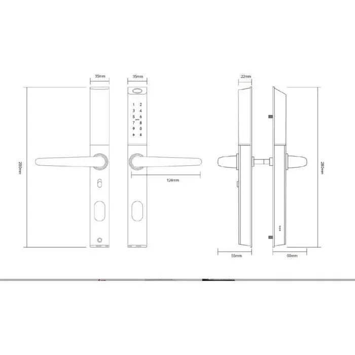Розумний замок SEVEN LOCK SL-7763BF white (SL7763BFw) зображення 7
