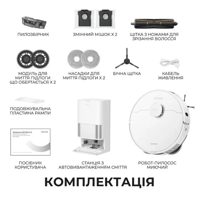 Пилосос Dreame L40 Ultra A White (RTD31TE-1-wh) зображення 12