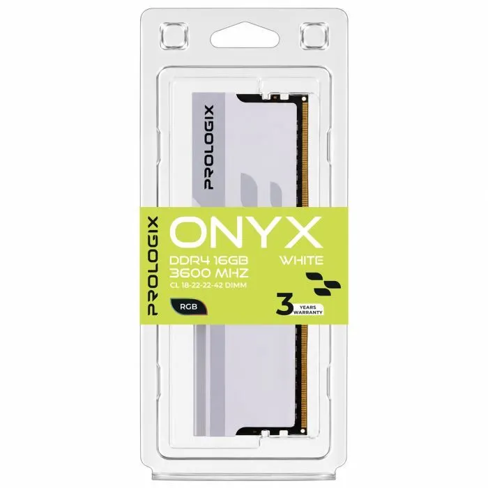 Модуль памяти для компьютера DDR4 16GB 3600 MHz Onyx White RGB Prologix (PRO16GB3600YWR4) изображение 4