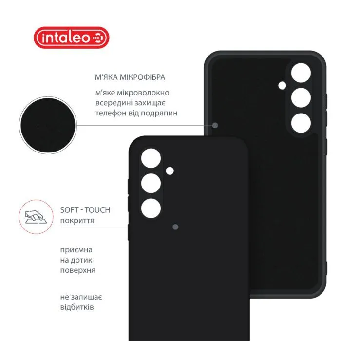Чохол до мобільного телефона Intaleo Silicone Samsung Galaxy A55 Black (1283126600302) зображення 5