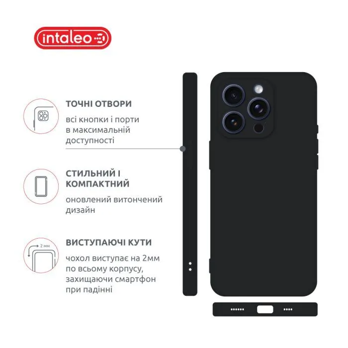 Чохол до мобільного телефона Intaleo SoftShell Apple iPhone 16 Pro Max Black (1283126609350) зображення 4